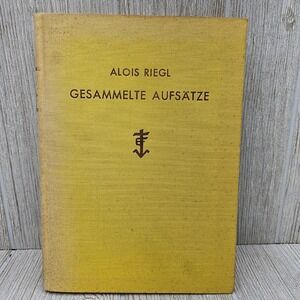 Vintage Alois Riegl Gesammelte Aufsatze Hardcover Book Vintage German Text 1929